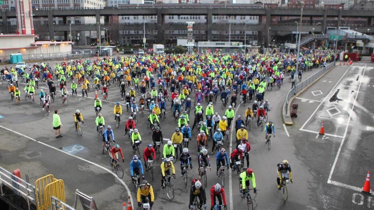 The Feb. 28 Chilly Hilly offers starts in Seattle (with a ferry ride to Bainbridge Island) or Winslow and is one of the state’s most popular rides.