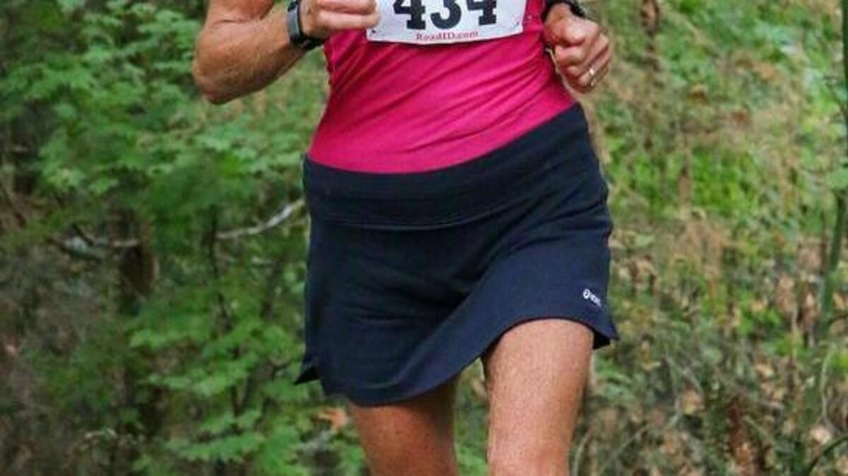 Judy Fisher, 72, of Auburn runs to first place in the 70-74 age group in the Northwest Trek Run Wild! on Sept. 9, 2015. A month later she won her age group at the Portland Marathon, her 100th marathon.