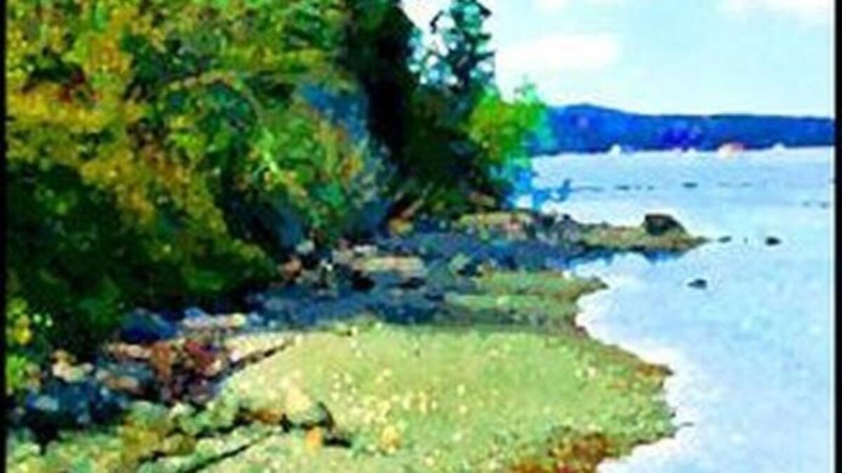 “The Blue Cove” by Stanwood-area artist Susan Rothschild is the poster for the 2016 Art by the Bay Festival.