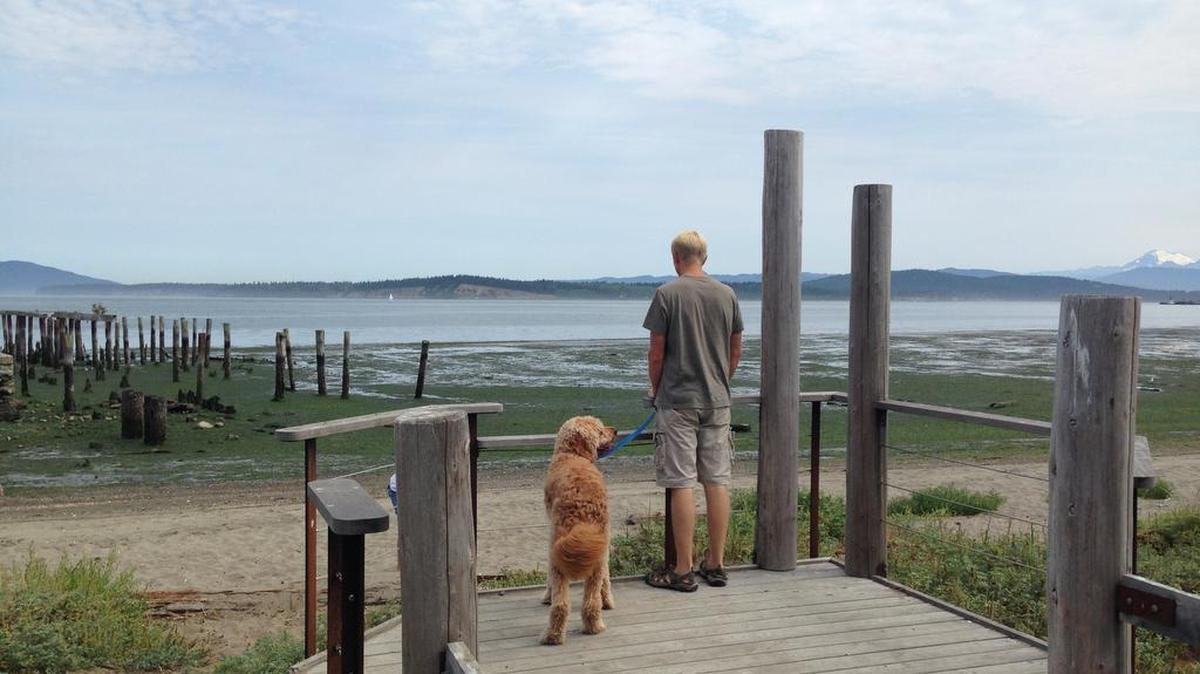 The Guemes Channel Trail near Anacortes offers many places to stop and enjoy the view and the beach.