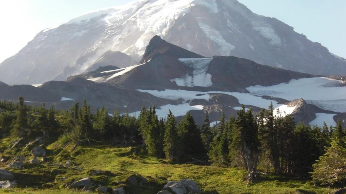 Mount Rainier as seen from Spray Park.