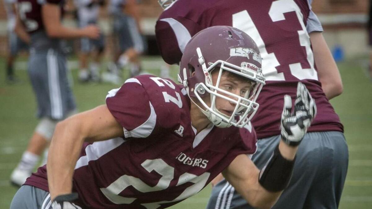 
University of Puget Sound linebacker Ronnie Espedahl III (27) was an all-state linebacker at Hoquiam High School. 
