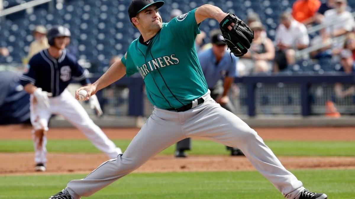 Mariners starter Nathan Karns pitched two scoreless innings in Thursday’s 6-5 victory over the Padres.