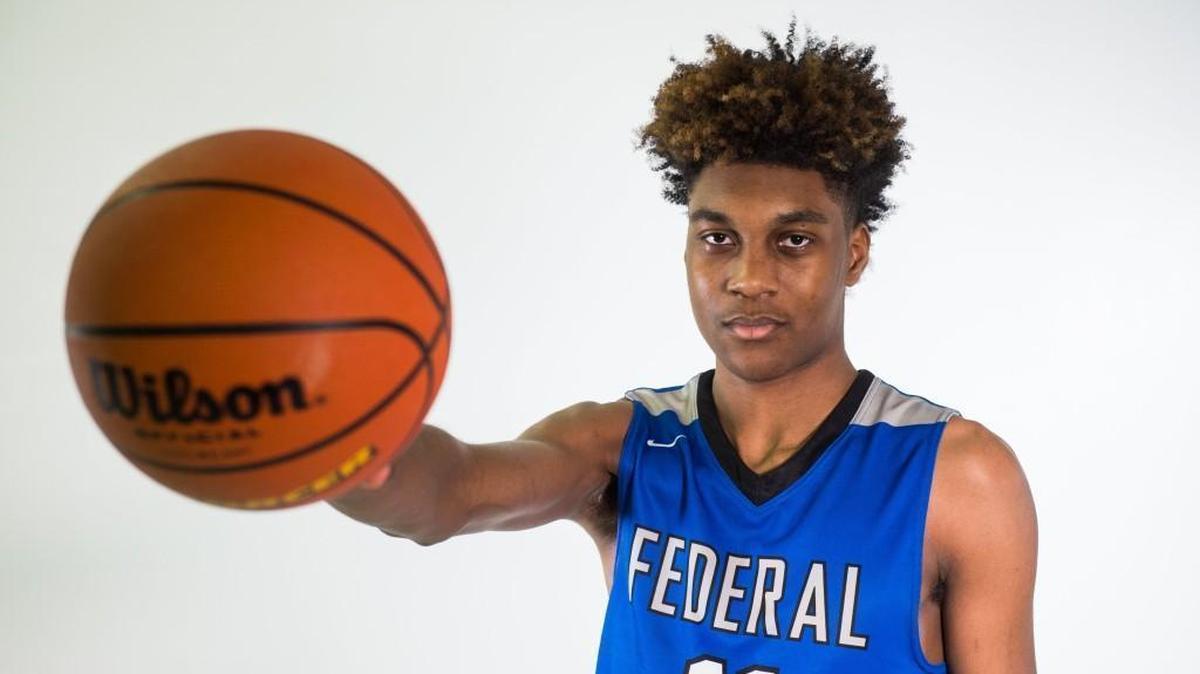 Federal Way’s Jaden McDaniels photographed at the Tacoma News Tribune in Tacoma Wash., on Sunday, Feb. 25, 2018.