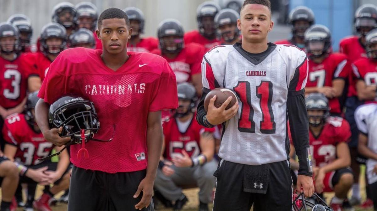 
Sophomore running back Alex Bing, left, and junior quarterback Willie Patterson return as Franklin Pierce’s one-two punch on offense and will use that chemistry to try to lead the Cardinals back to the playoffs.
