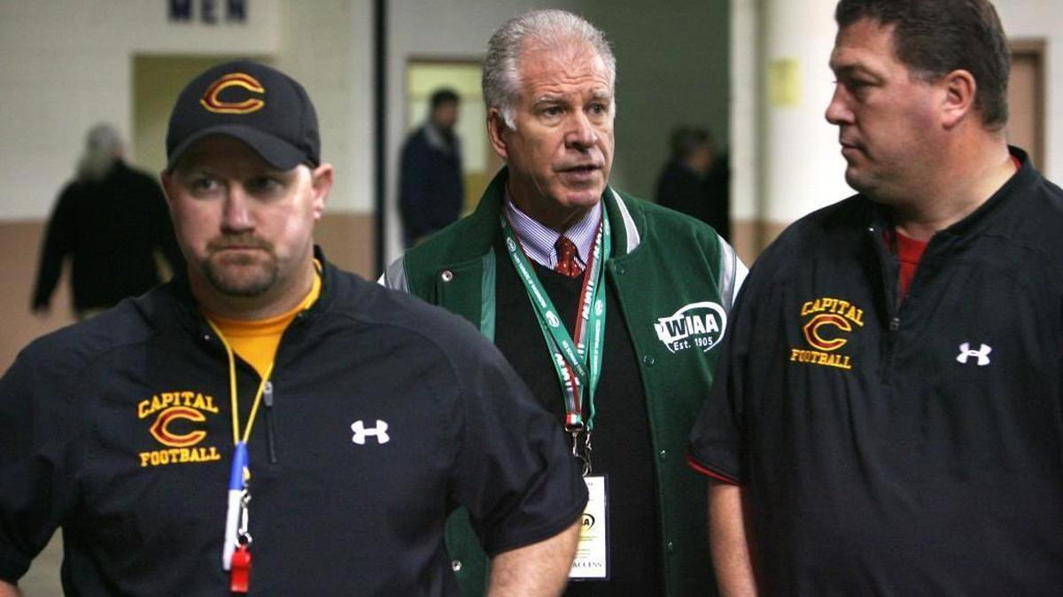 
Executive director Mike Colbrese, center, says a misconception is the WIAA makes rulings on its own. Colbrese says the WIAA’s job is to work for the schools and the people involved.
