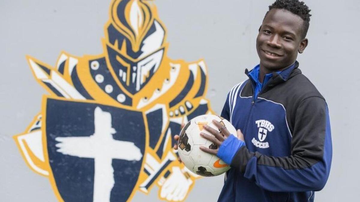 “I finally prayed to God to take me from where I was (in Liberia),” Tacoma Baptist’s Daw Von Barnau Sythoff says. “And He did. I am very thankful for that.”
