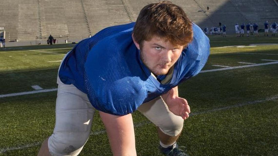 
Bailey Elder, a freshman who is Stadium’s starting right tackle, attends Tacoma’s Science and Math Institute and is taking college-level calculus. 
