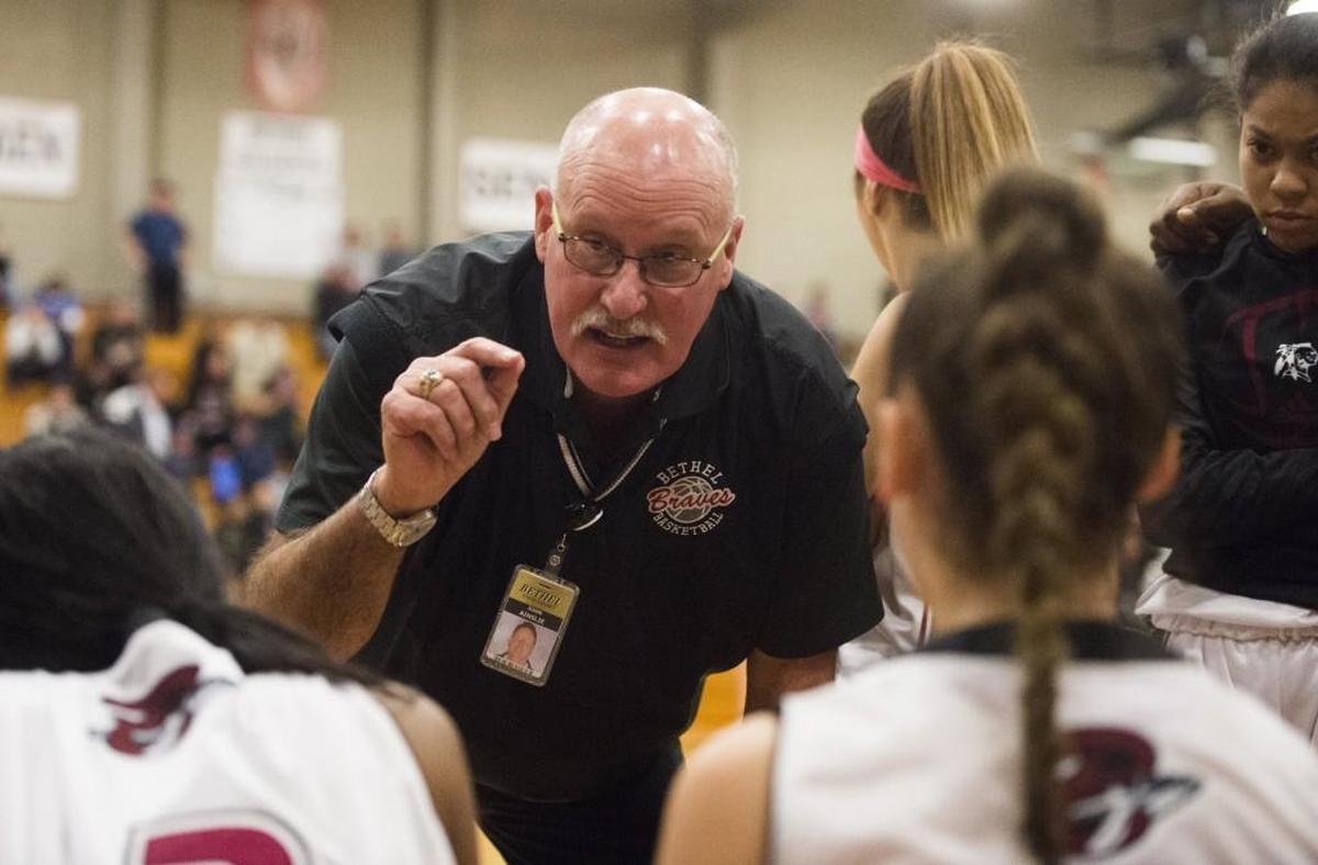 Bethel head coach John Ainslie during the game. Lincoln played Bethel in a basketball game at Bethel High School in Spanaway, Wash., on Friday, Jan. 5, 2018.