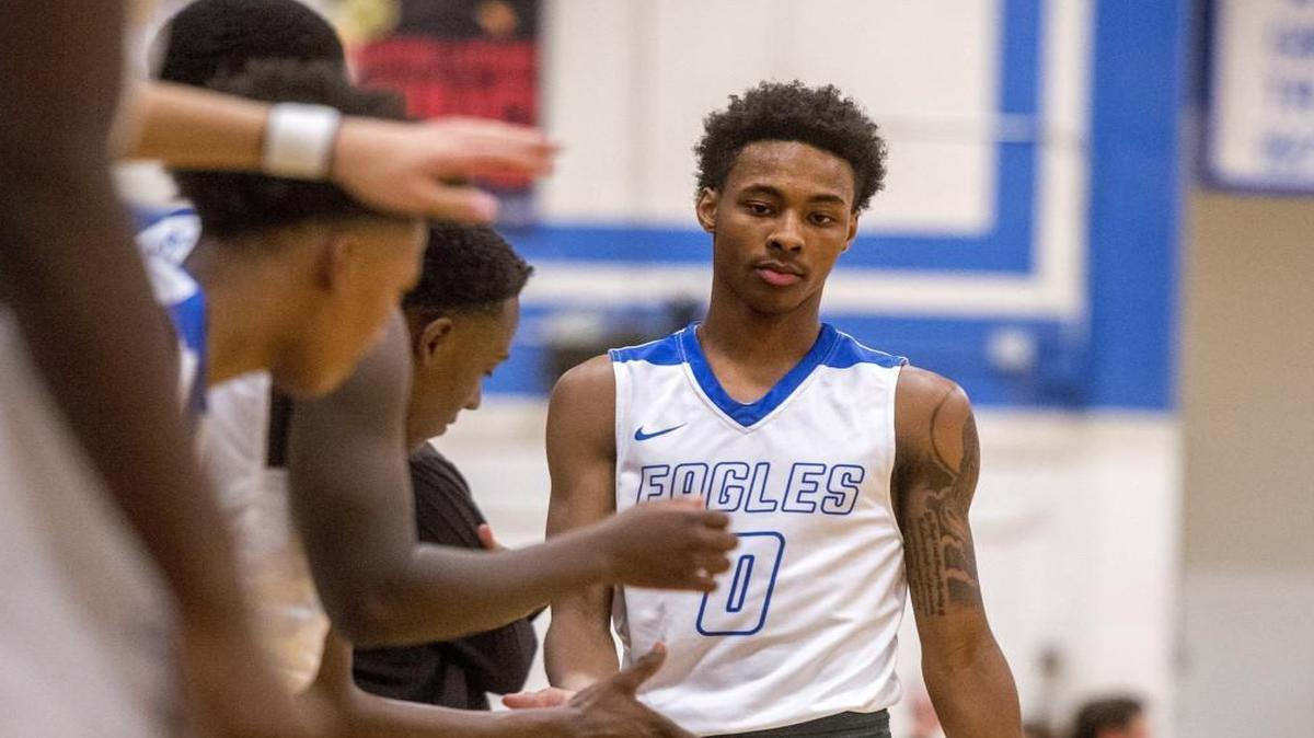 Marcus Stephens of Federal Way High School comes off the court during a boys basketball game against Enumclaw, December 13, 2016.