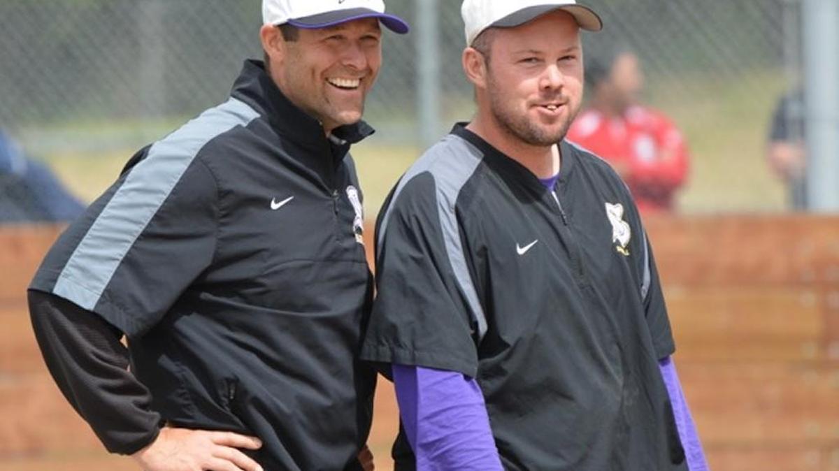 Sumner JV coach Chris Snelling, right, stands beside Sumner varsity coach Casey Adcox. Snelling has been a JV coach at Sumner High School for the past two years and a varsity assistant since 2010.