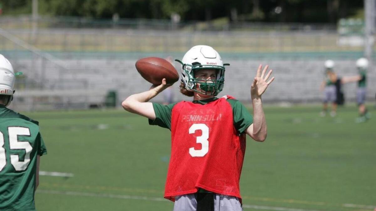 Peninsula quarterback Burke Griffin started much of last year for the Seahawks and helped the team reach the state playoffs