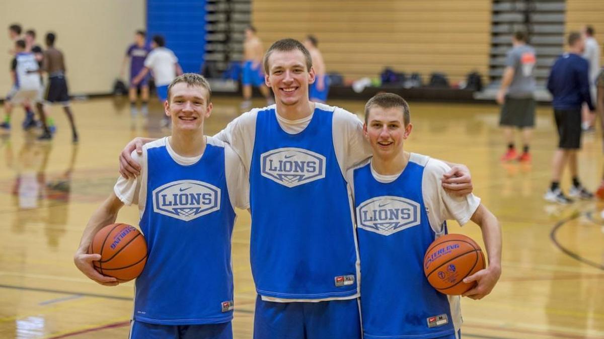 Auburn Mountainview basketball players Ryan Lacey (left), Tristan Miguel and Robbie Wilson have played together since second grade, giving them tremendous chemistry on the court.