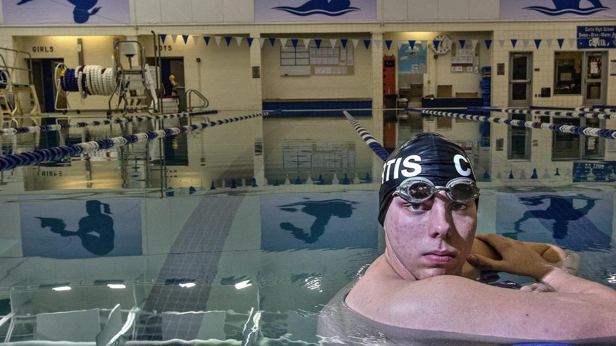 Sam Abbott’s coach sings his praises. “You know he’s the best swimmer by watching him in the water,” Dennis Piccolotto says.