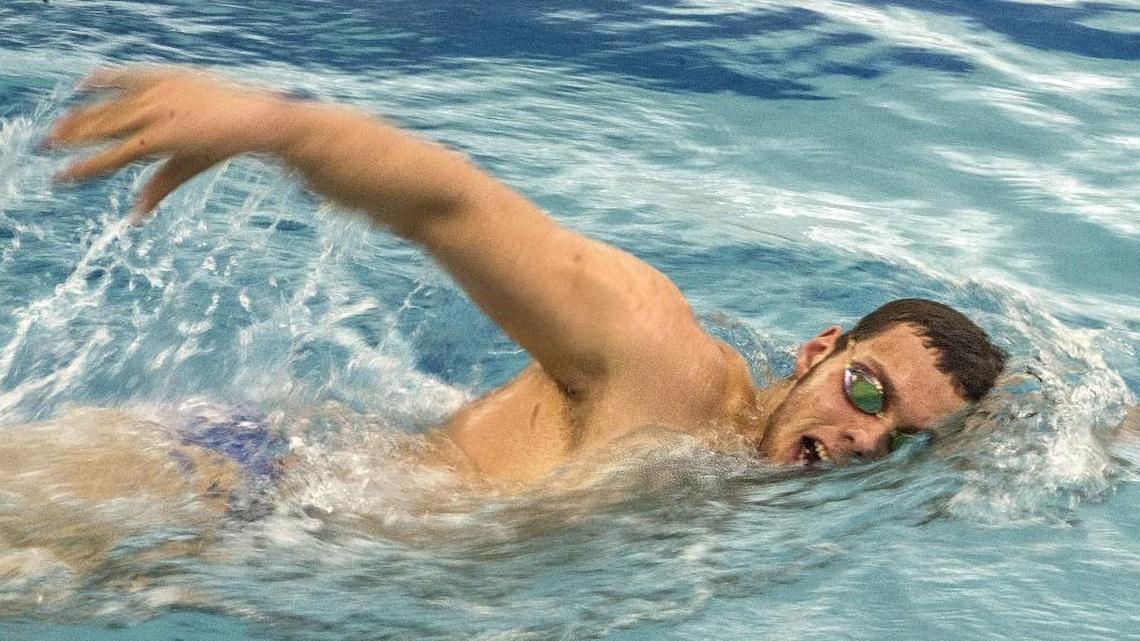 Curtis’ Sam Abbott is the state meet’s top seed in the 100-yard freestyle.