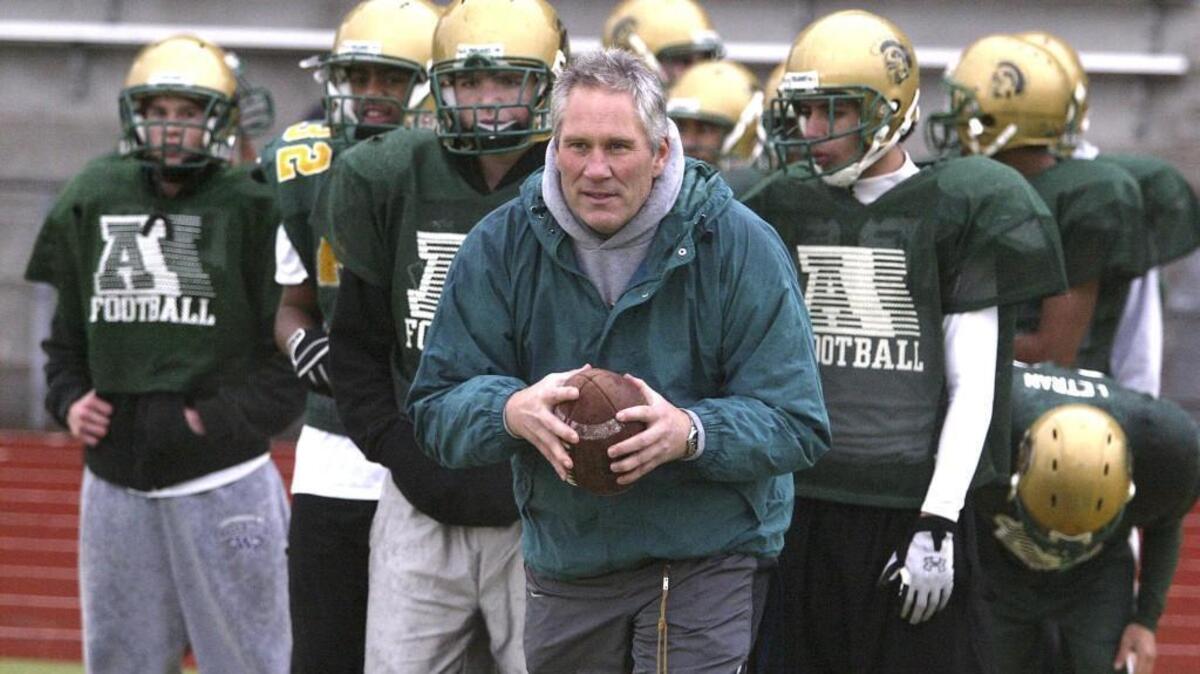 Auburn coach Gordon Elliott recently announced this will be his final season coaching football after a career that started in 1983. This photo was taken in 2006, when Elliott’s team was undefeated entering the state semifinals (before a 47-0 loss to Bellevue).