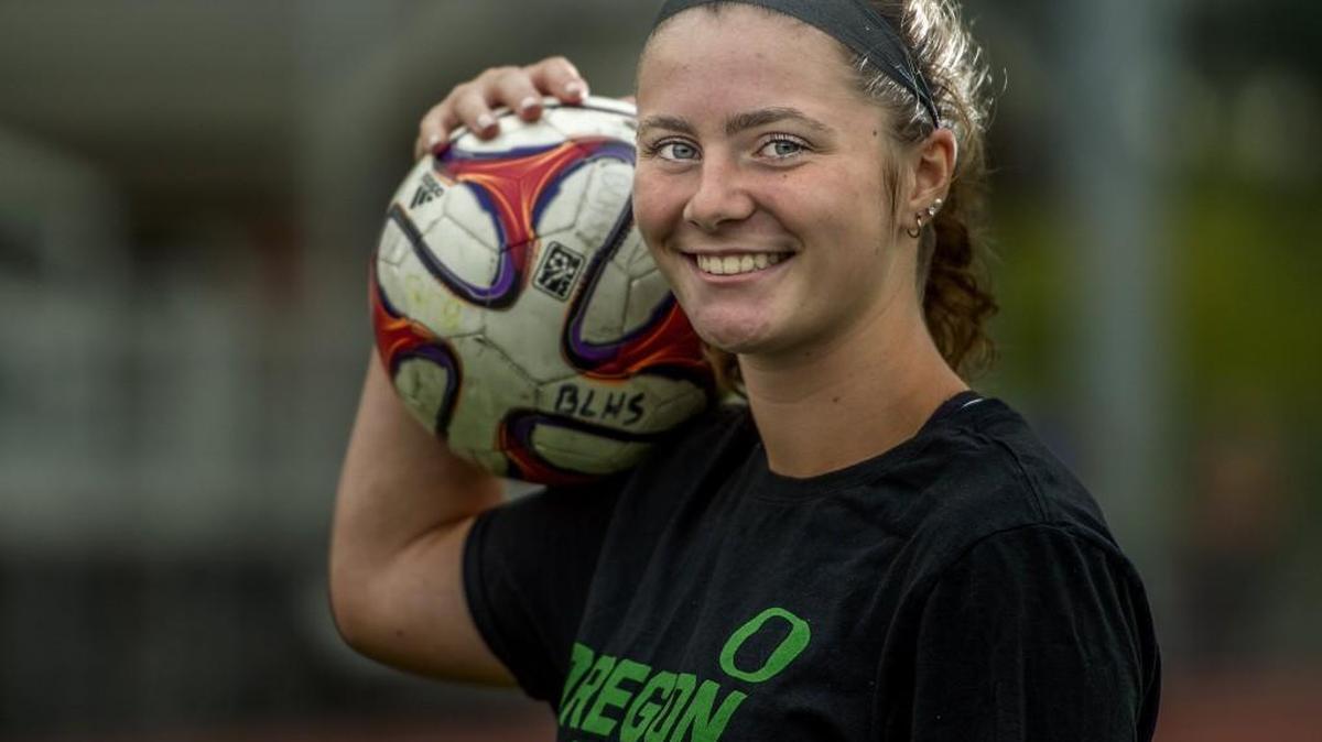 Bonney Lake's 2016 girls soccer league MVP midfielder, Kaylee Coatney is just a sophomore but made the all-state team last year as a freshman. Coatney at practice in Bonney Lake Thursday, Sept. 7, 2017.