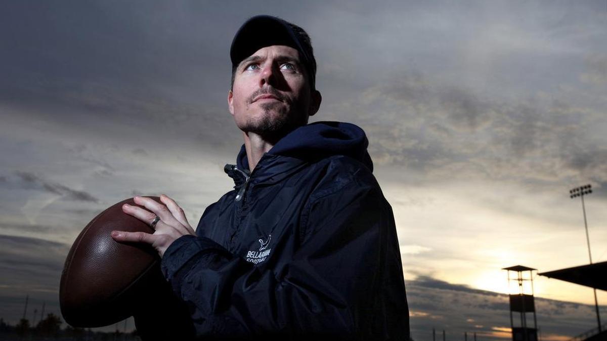 
Brian Jensen, the former offensive coordinator at Bellarmine Preparatory School in Tacoma, will now lead the program and carry on its traditions after an offseason promotion to head coach.
