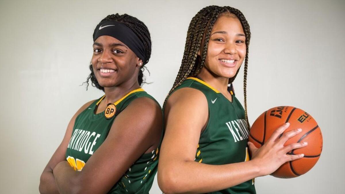 Kentridge’s Jordyn Jenkins (left) and JaQuaya Miller (right) photographed at the Tacoma News Tribune in Tacoma, Wash., on Sunday, Feb. 25, 2018.