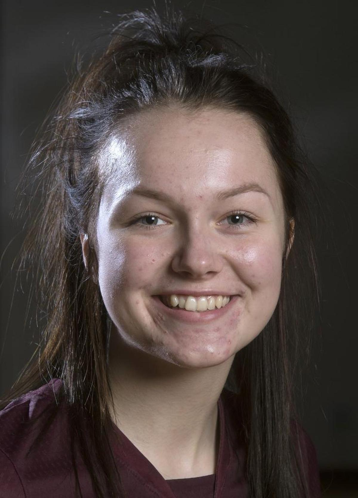 White River senior volleyball player Keegan Strobeck at White River High School in Buckley on Thursday, Oct. 26, 2017.
