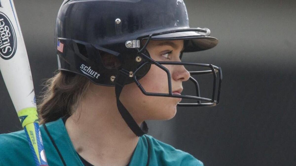 Brooke Nelson prepares to hit during a softball game against Lincoln at Bonney Lake High School in Bonney Lake, Wash., on Thursday, March 23, 2017.