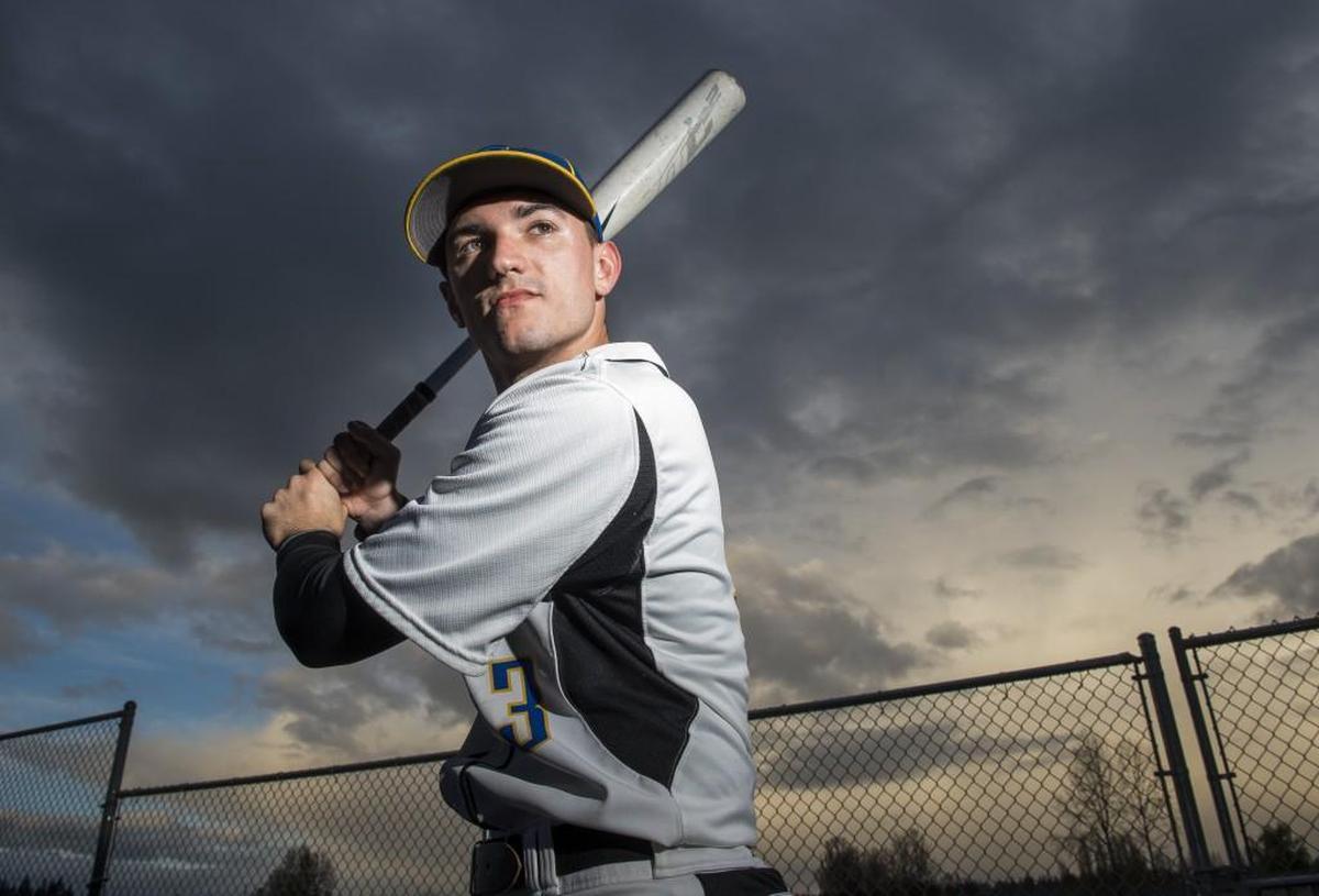 Wesley Nixon is a senior outfielder playing for Fife High School. Photographed at Fife High School in Fife, Wash., on Friday, April 14, 2017.