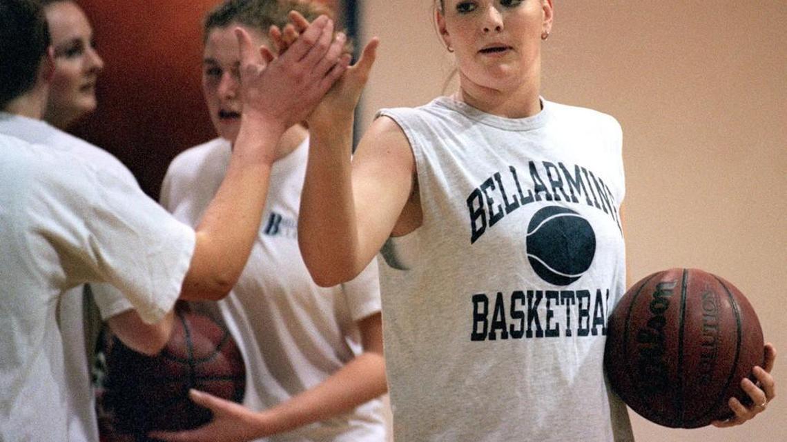 Kim Butler and her basketball teammates were photographed during practice at Bellarmine Prep in Tacoma, Wash. on Monday, December 4, 2000. (News Tribune Staff Photo)