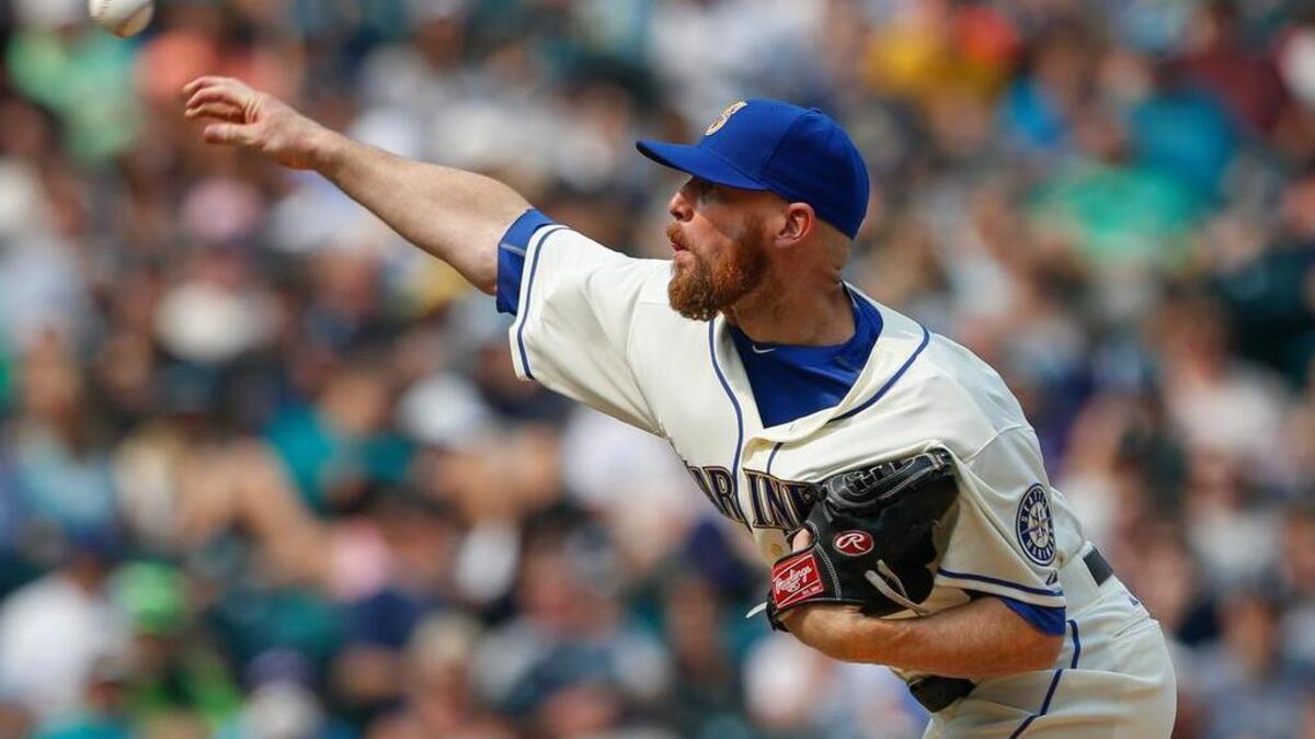 
Seattle Mariners pitcher Logan Kensing arrived at Safeco Field during the second inning Sunday but was brought into the game against the Chicago White Sox in the sixth inning.
