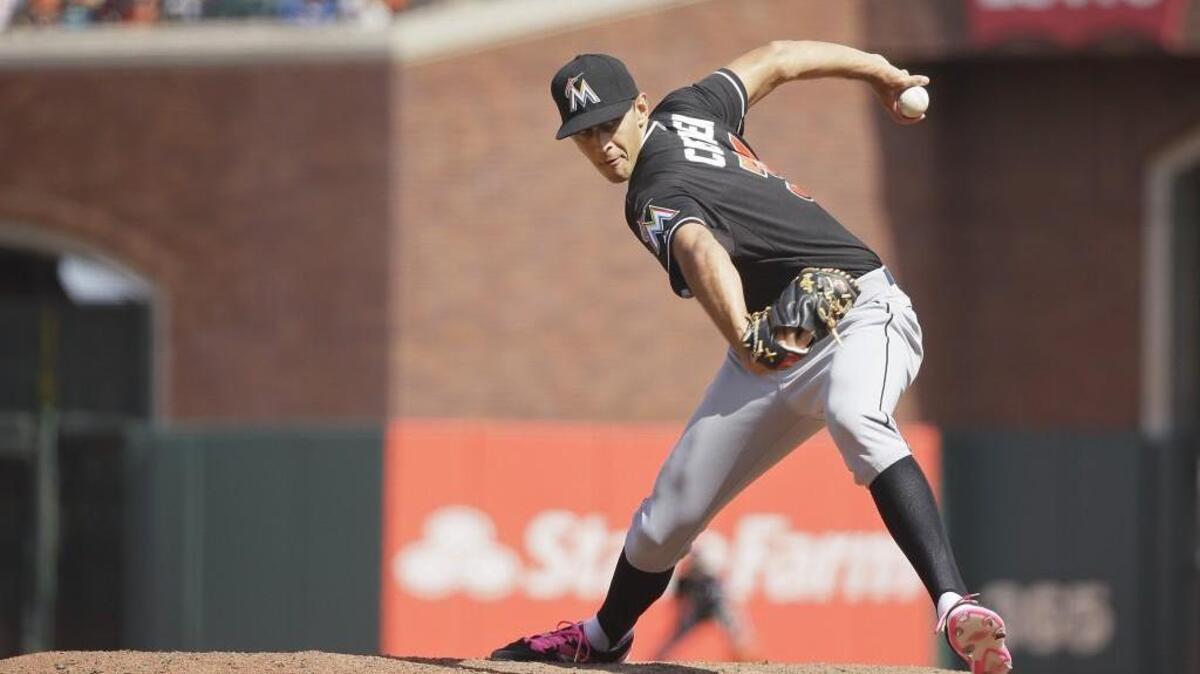 New Mariners reliever Steve Cishek pitched with the Miami Marlins at the beginning of the 2015 season.