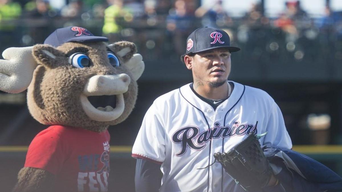 Mariners ace Felix Hernandez tossed 64 pitches in five near-perfect innings Sunday against Las Vegas to pick up the win in Tacoma and make his case to be taken off the disabled list.