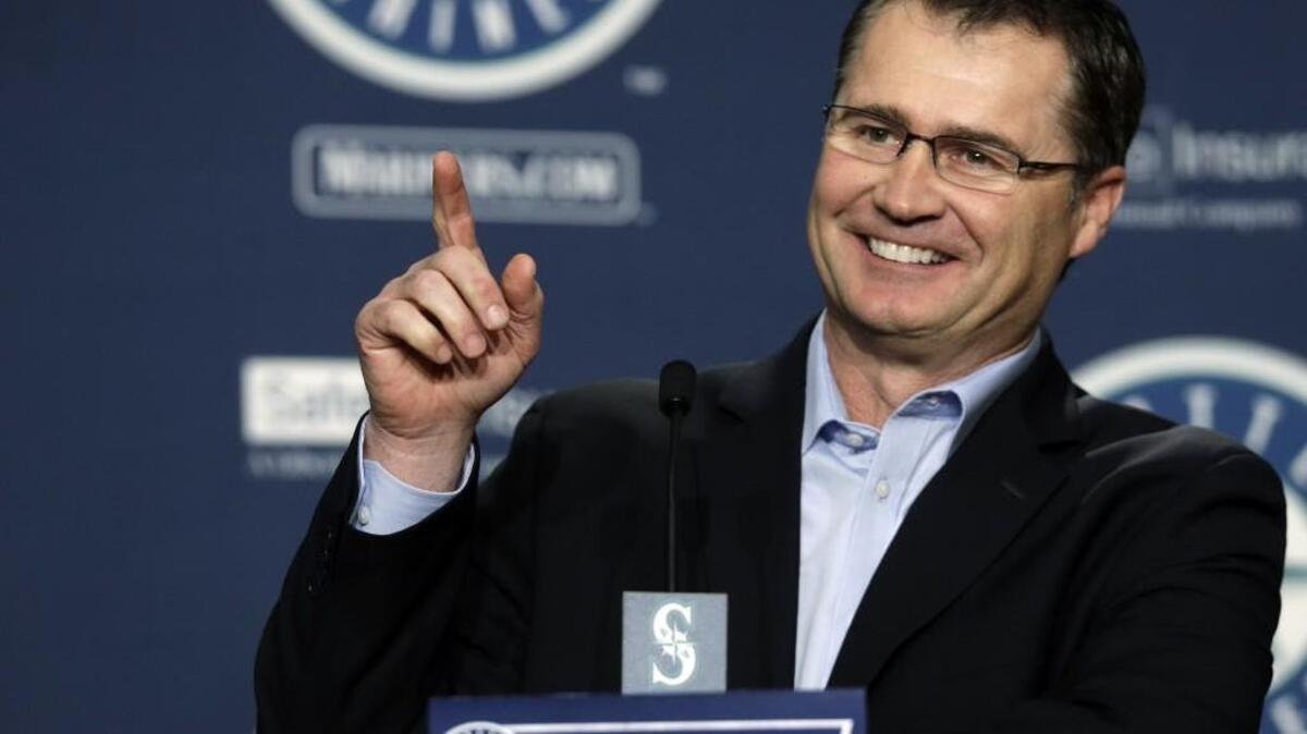 Seattle Mariners manager Scott Servais talks to reporters Jan. 28 in Seattle during the team's annual briefing before the start of baseball spring training.