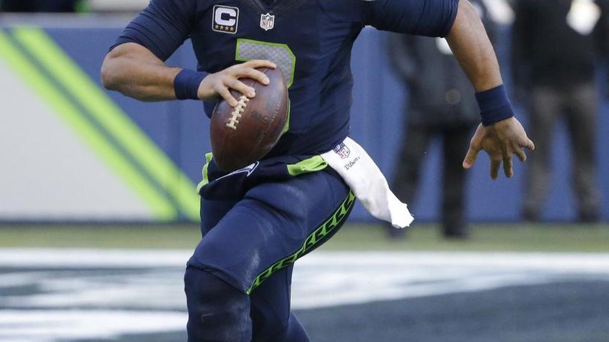 Because of the injuries, Seattle’s Russell Wilson ran the ball a career-low 72 times this season, and 32 of those were scrambles on which he was forced to try to run away from pass rushers.