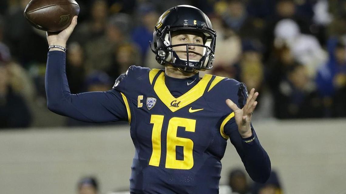 California quarterback Jared Goff passes against Arizona State during the first half of an NCAA college football game in Berkeley, Calif., Saturday, Nov. 28, 2015.