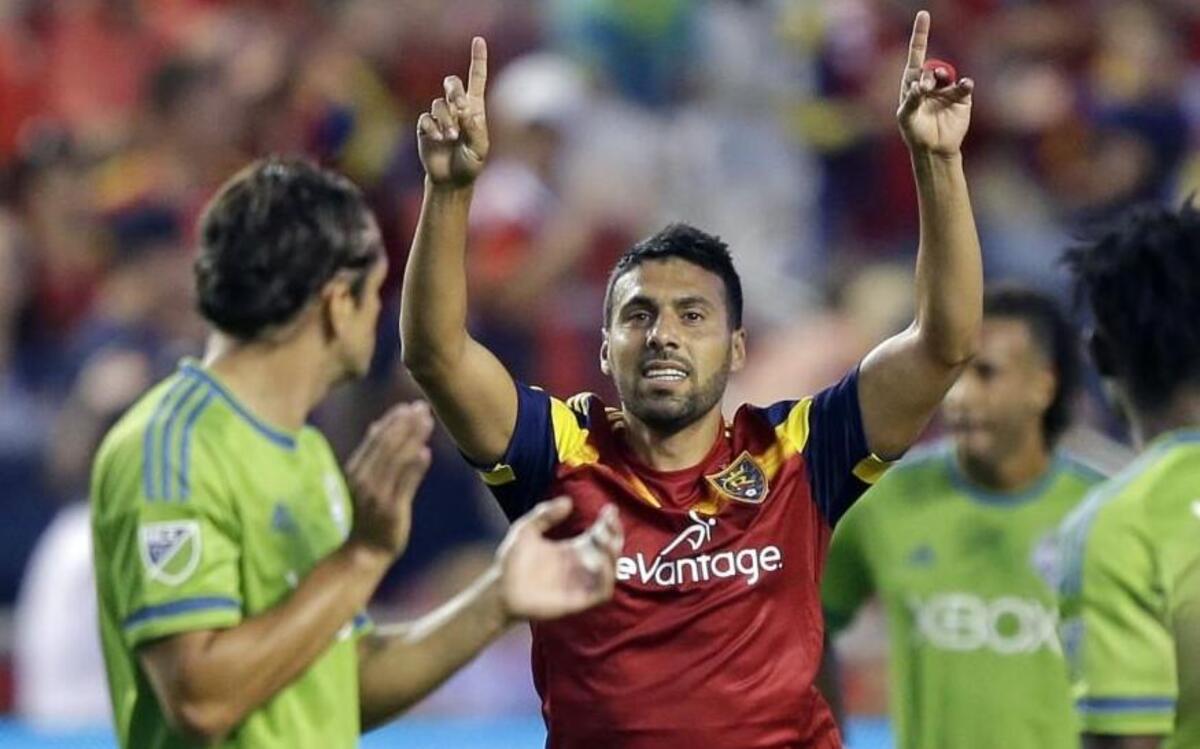 Real Salt Lake’s Javier Morales, center, and his teammates will have nothing but pride to play for Sunday against Seattle.