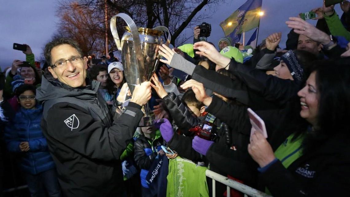 Sounders parade on for Tuesday morning at Westlake Park