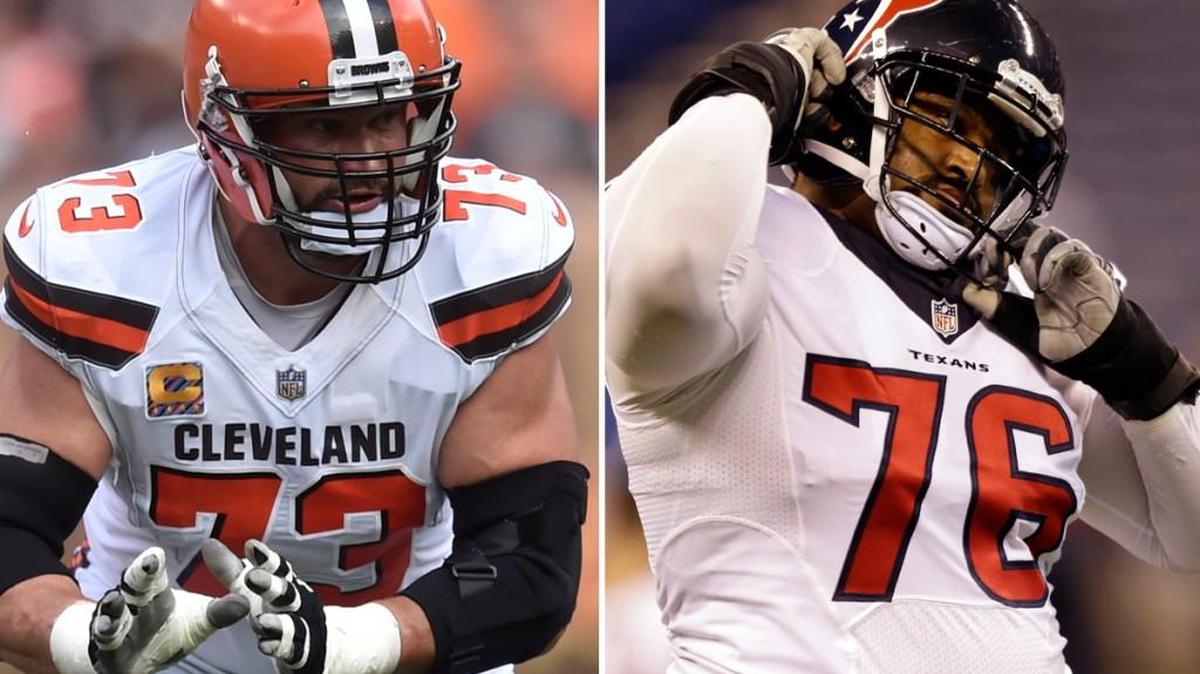 Cleveland’s Joe Thomas and Houston’s Duane Brown could be trade-deadline targets of the Seahawks. Thomas has made it clear he does not want to leave Cleveland and Brown has yet to play a down for the Texans this season as part of a contract holdout.