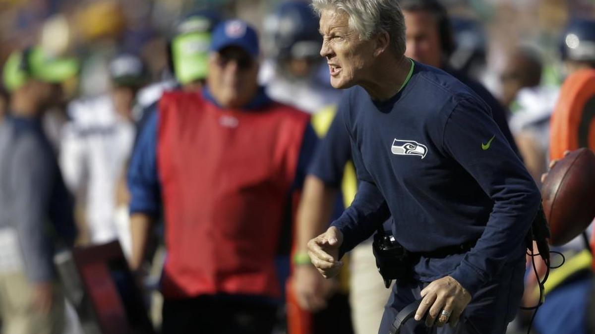 Frustrated? Yes, Seahawks head coach Pete Carroll had plenty of reason to be frustrated with the Seahawks’ offense in the opener against Green Bay.