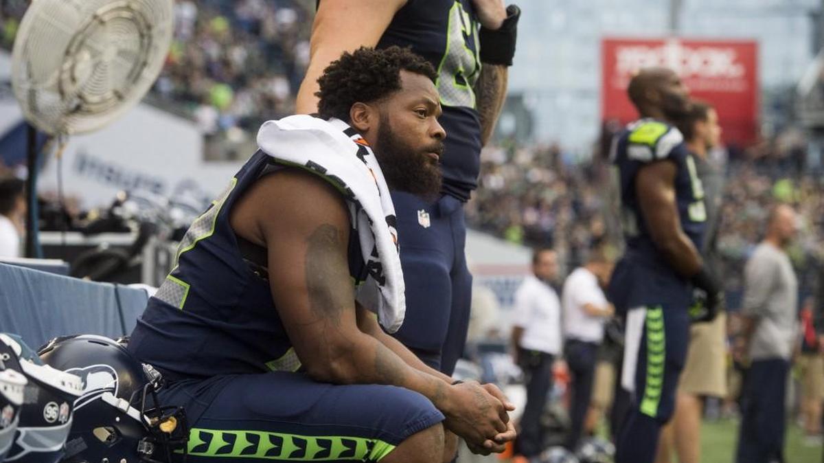 Is tying Colin Kaepernick to his protest derailing the intent of the protest? “It doesn’t derail the message,” Seahawks defensive end Michael Bennett said. “It’s part of the message. He started the message.”