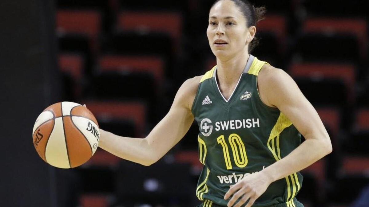 This May 4, 2016 photo shows Seattle Storm's Sue Bird in action against the Phoenix Mercury in a WNBA preseason basketball game in Seattle. Bird understands a transition is under way. The Seattle Storm are undergoing an evolution. But Bird still remains the American standard for point guards and it's why Bird will be the one to decide when she's ready to walk away from the professional game.