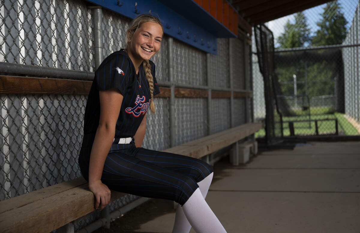 The News Tribune’s 2026 All-Area Softball Player of the Year Graham-Kapowsin pitcher Brooklyn Pettit poses for a portrait at Graham-Kapowsin High School, on Tuesday, June 9, 2026, in Tacoma, Wash.