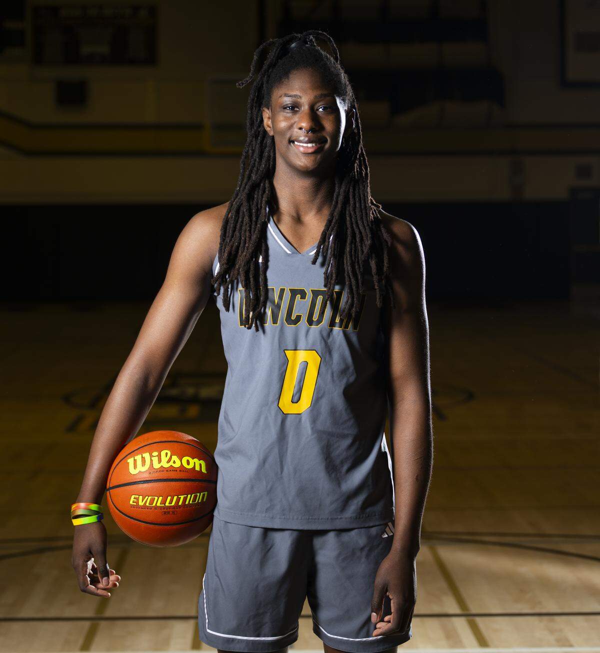 The News Tribune’s 2026 All-Area girls basketball first team player of the year Lincoln senior Oliviyah Edwards poses for a portrait at Lincoln High School on Saturday, March 14, 2026, in Tacoma.