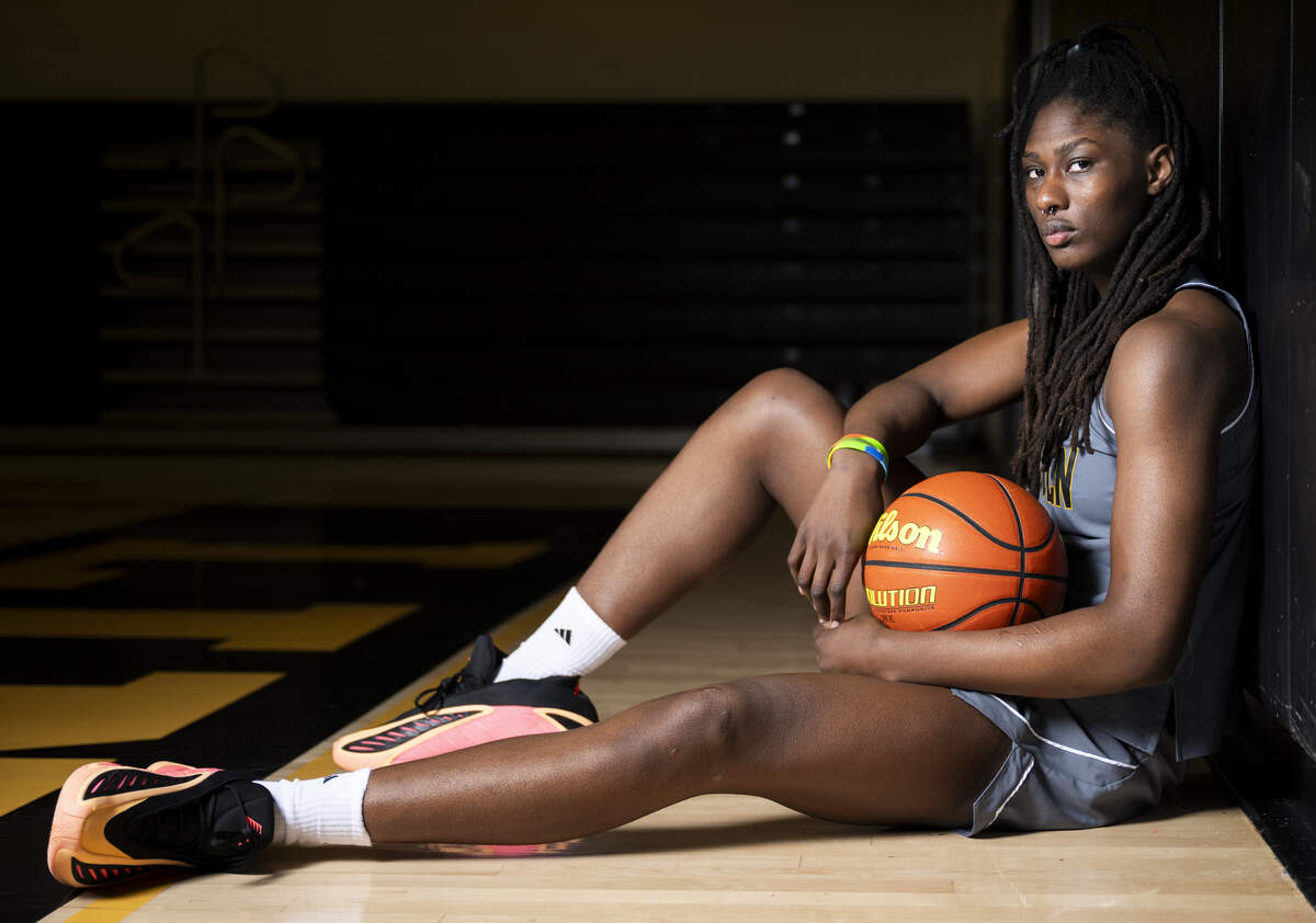 The News Tribune’s 2026 All-Area girls basketball first team player of the year Lincoln senior Oliviyah Edwards poses for a portrait at Lincoln High School on Saturday, March 14, 2026, in Tacoma, Wash.