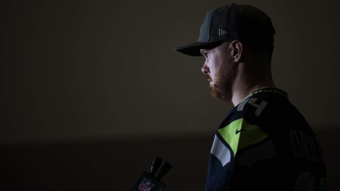 For 1st time in weeks, Seahawks’ Sam Darnold full go in practice for Super Bowl