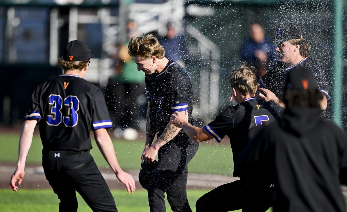 Sumner's Xander Cypher (3) reacts to winging the 4A State championship game against Gonzaga Prep at Funko Field, on Saturday, May 30, 2026, in Everett, Wash.