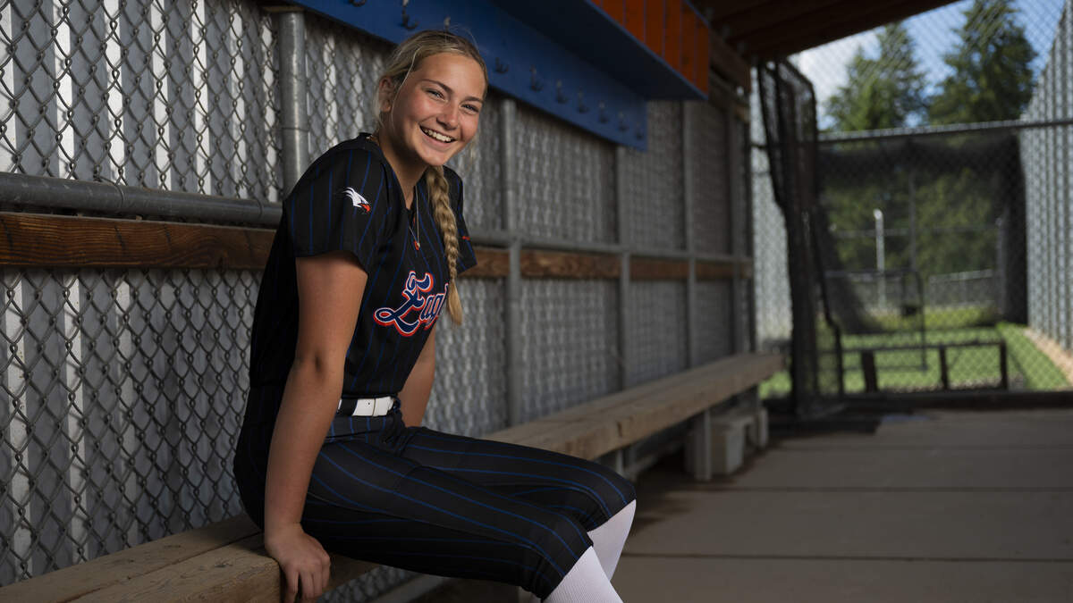 The News Tribune’s 2026 All-Area Softball Player of the Year Graham-Kapowsin pitcher Brooklyn Pettit poses for a portrait at Graham-Kapowsin High School, on Tuesday, June 9, 2026, in Tacoma, Wash.